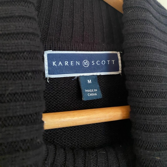 Karen Scott Turtleneck Color Block Sweater Size M - Picture 3 of 3